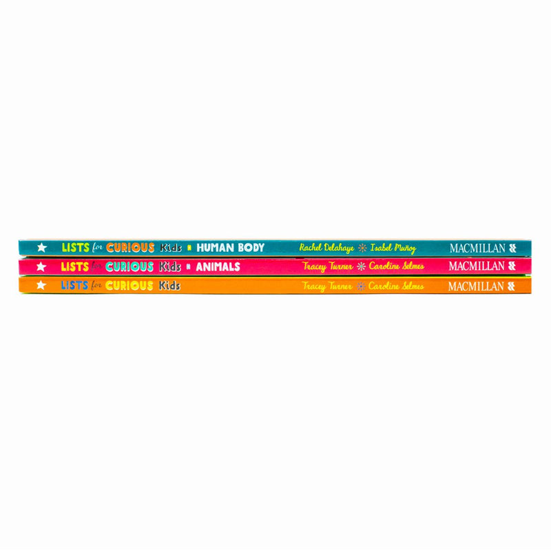 Lists for Curious Kids Collection 3 Books Box Set By Tracey Turner, Rachel Delahaye (Lists for Curious Kids, Human Body & Animals) - The Book Bundle