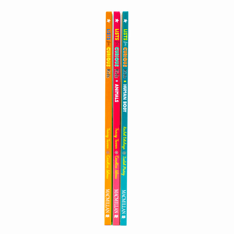 Lists for Curious Kids Collection 3 Books Box Set By Tracey Turner, Rachel Delahaye (Lists for Curious Kids, Human Body & Animals) - The Book Bundle