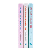 Set of three hardcover books by Dr. Emma Hepburn from the Hepburn collection, focusing on happiness, modern life, and emotions.
