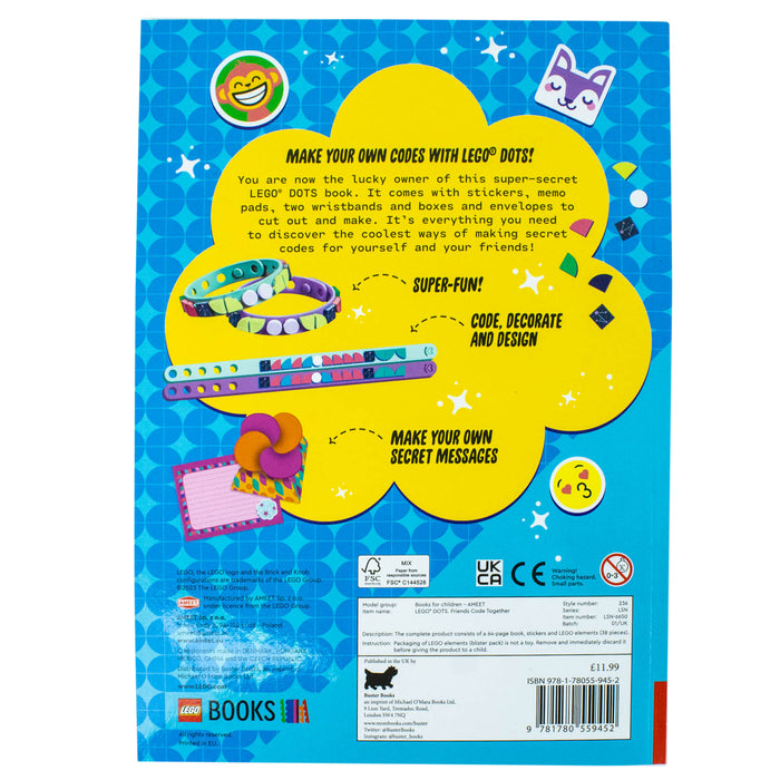 LEGO® DOTS®: Friends Code Together (with stickers, LEGO tiles and two wristbands) - The Book Bundle