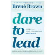 Paperback of "Dare to Lead" by Brene Brown, featuring the book cover with title and author's name, published by Random House.