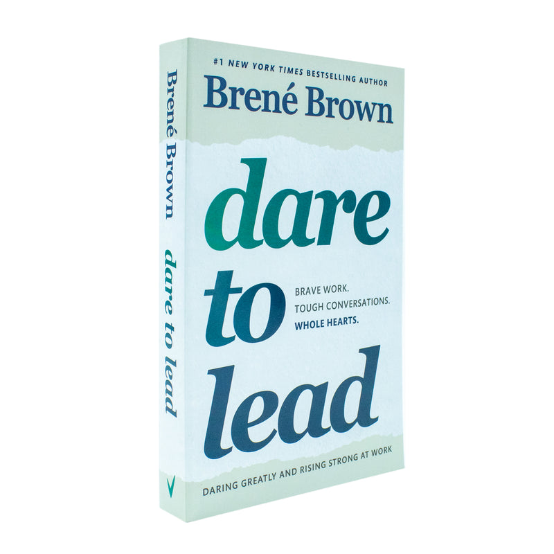 Paperback of "Dare to Lead" by Brene Brown, featuring a cover with bold title and author's name, published by Random House.