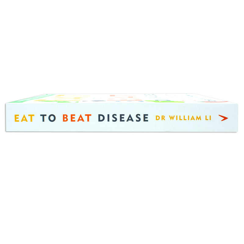 Paperback book titled "Eat to Beat Disease" by Dr. William Li, exploring the body's five defense systems, published by Vermilion.