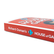 Paperback book titled "Richard Osman's House of Games 101" by Richard Osman and Alan Connor, featuring a cover with game show imagery.