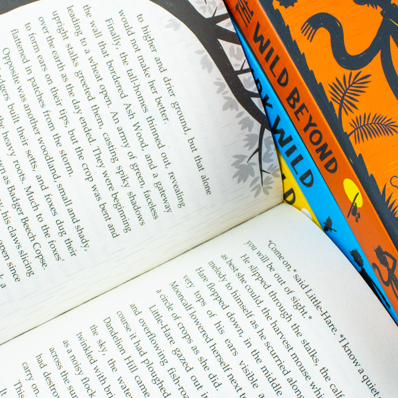 Complete Piers Torday The Last Wild 4-book collection box set featuring children's adventure stories with vibrant covers.