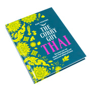 Cover image of "Curry Guy Thai" cookbook by Dan Toombs, featuring vibrant Thai dishes and ingredients on the cover.