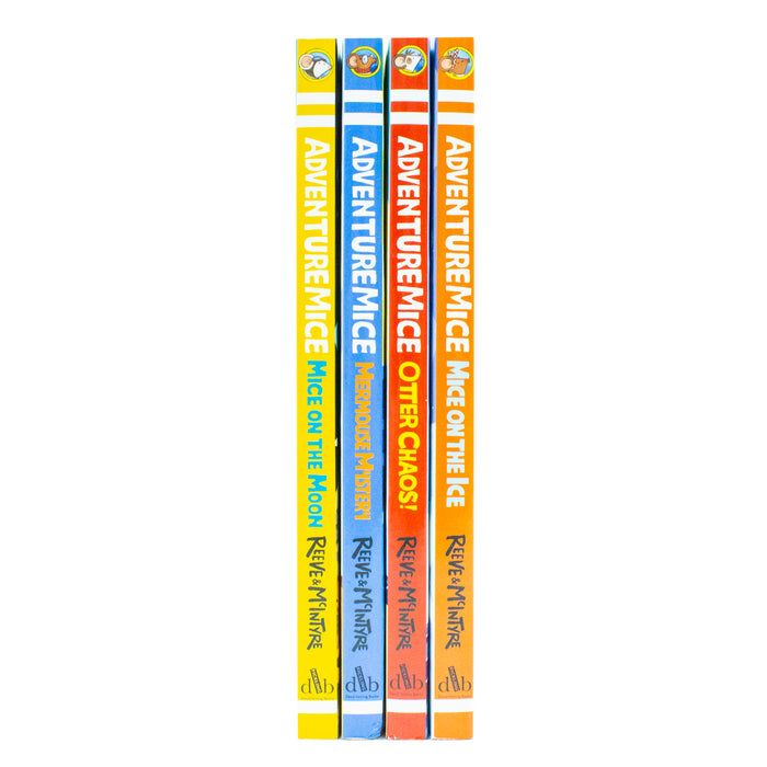 Adventure Mice 4 Books Collection Set by Reeve and McIntyre (Mice on the Ice, Otter Chaos, Mermouse Mystery, Mice on the Moon) - The Book Bundle