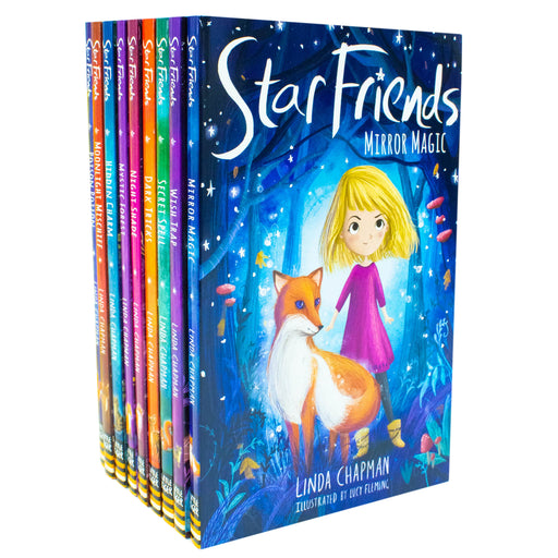 Star Friends Series 9 Books Collection Set by Linda Chapman (Mirror Magic, Wish Trap) - The Book Bundle