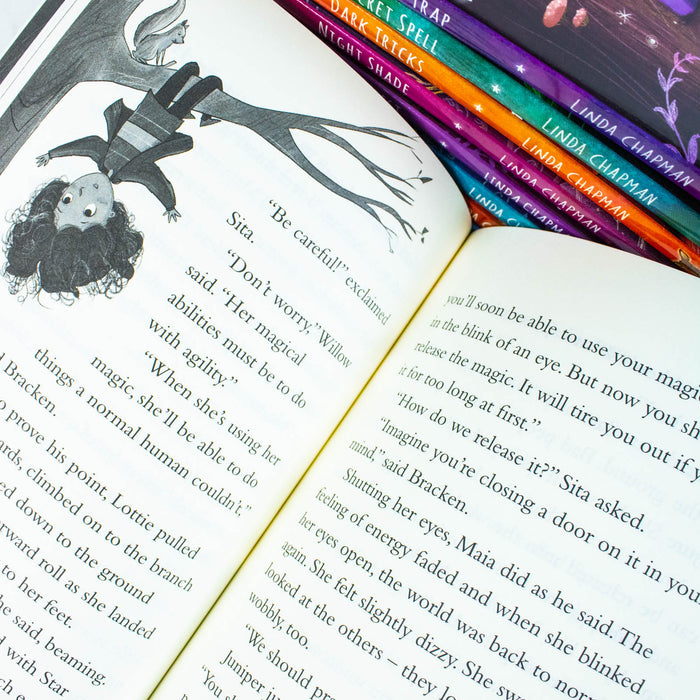 Star Friends Series 9 Books Collection Set by Linda Chapman (Mirror Magic, Wish Trap) - The Book Bundle