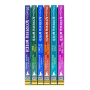 Six-book set of "Diary of an Accidental Witch" series by Honor and Perdita Cargill, featuring colorful book covers in a Little Tiger Ltd edition.