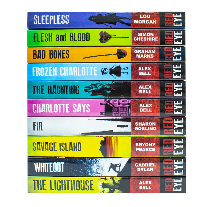 Red Eye Horror Series 10 Books Collection Set (Whiteout, Savage Island, Charlotte Says, Fir, The Haunting, Frozen Charlotte, Sleepless, Flesh and Blood, The Lighthouse and Bad Bones) - The Book Bundle