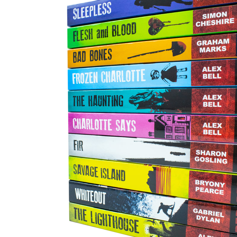 Red Eye Horror Series 10 Books Collection Set (Whiteout, Savage Island, Charlotte Says, Fir, The Haunting, Frozen Charlotte, Sleepless, Flesh and Blood, The Lighthouse and Bad Bones) - The Book Bundle