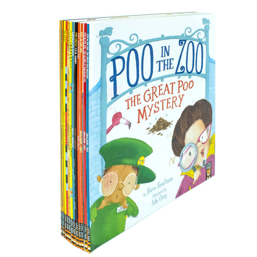 The Zoo Series Children Picture Stories 12 Books Collection Set Poo in the Zoo, The Great Poo Mystery - The Book Bundle