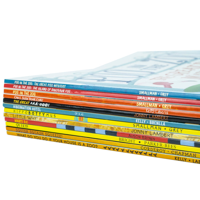 The Zoo Series Children Picture Stories 12 Books Collection Set Poo in the Zoo, The Great Poo Mystery - The Book Bundle
