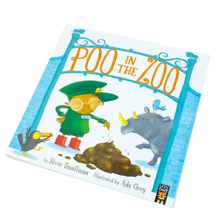 Pooh in the Zoo Series 4 Books Collection Set By Smallman & Grey(Pooh in the Zoo, Merry Poopmas!, The Great Poo Mystery & The Island of Dinosaur Poo) - The Book Bundle