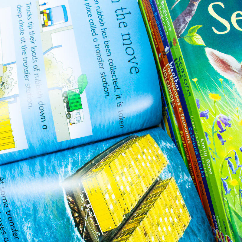 Usborne Beginners Our World Collection 10 Books Box Set (Seasons, Trees, Antarctica, Rubbish & Recycling, Weather, Earthquakes) - The Book Bundle