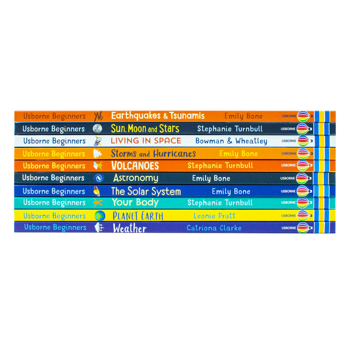 Usborne Beginners Science 10 Books Collection Set (Sun, Moon and Stars, Living in Space) - The Book Bundle