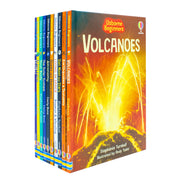 Set of ten Usborne Beginners Science books, including topics on the sun, moon, stars, and living in space, with colorful covers and illustrations.