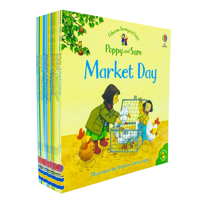 Usborne Farmyard Tales Poppy and Sam Series 20 Books Collection Box Set By Heather Amery - The Book Bundle