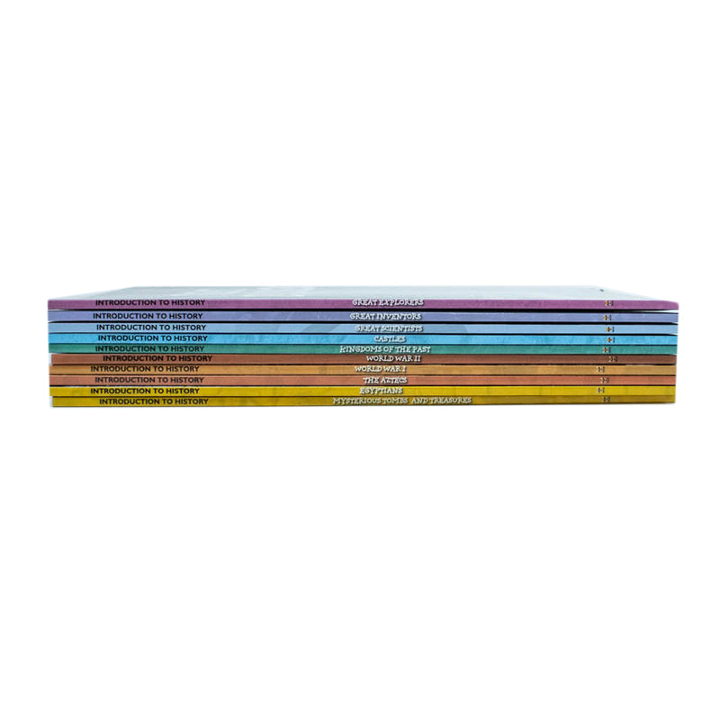 Children's history book set from Jasmine Brooke, part of Fox Eye Publishing's Intro to History Series 2, featuring 10 educational books.