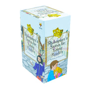 Set of 20 William Shakespeare storybooks for young readers, published by Fox Eye Publishing, featuring colorful covers and classic tales.