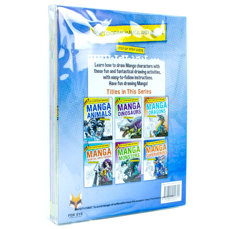 Step By Step Guide How To Draw Manga and Anime For Beginners 6 Books Collection Set - The Book Bundle