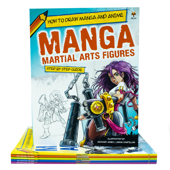 Step By Step Guide How To Draw Manga and Anime For Beginners 6 Books Collection Set - The Book Bundle
