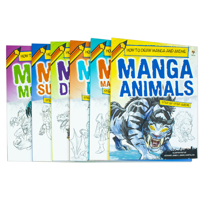 Step By Step Guide How To Draw Manga and Anime For Beginners 6 Books Collection Set - The Book Bundle