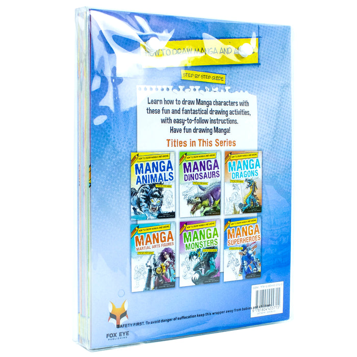 Step By Step Guide How To Draw Manga and Anime For Beginners 6 Books Collection Set - The Book Bundle