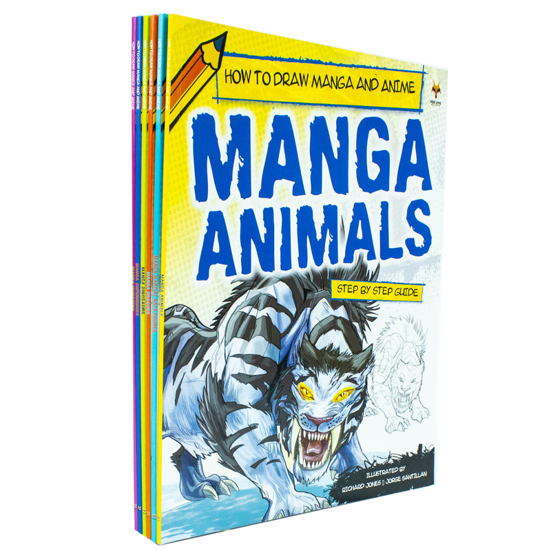 Step By Step Guide How To Draw Manga and Anime For Beginners 6 Books Collection Set - The Book Bundle