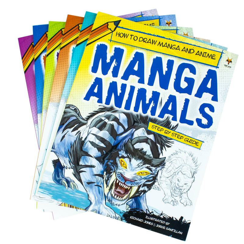 Step By Step Guide How To Draw Manga and Anime For Beginners 6 Books Collection Set - The Book Bundle