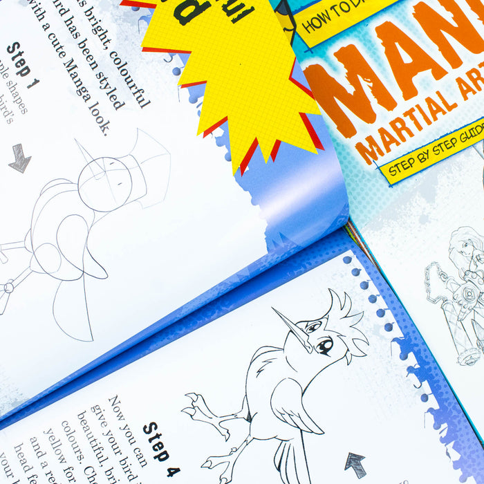 Step By Step Guide How To Draw Manga and Anime For Beginners 6 Books Collection Set - The Book Bundle