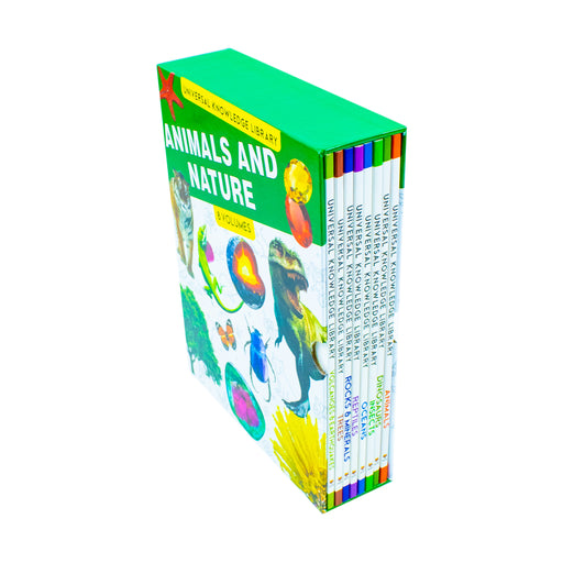 Universal Knowledge Library Animals and Nature 8 Volumes Books Collection Set - The Book Bundle