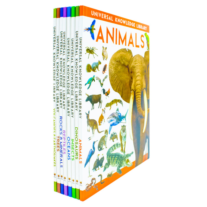 Universal Knowledge Library Animals and Nature 8 Volumes Books Collection Set - The Book Bundle