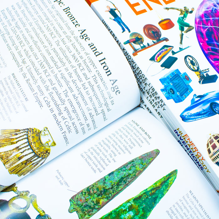 Universal Knowledge Library Science and History 8 Volumes Book Collection Set - The Book Bundle