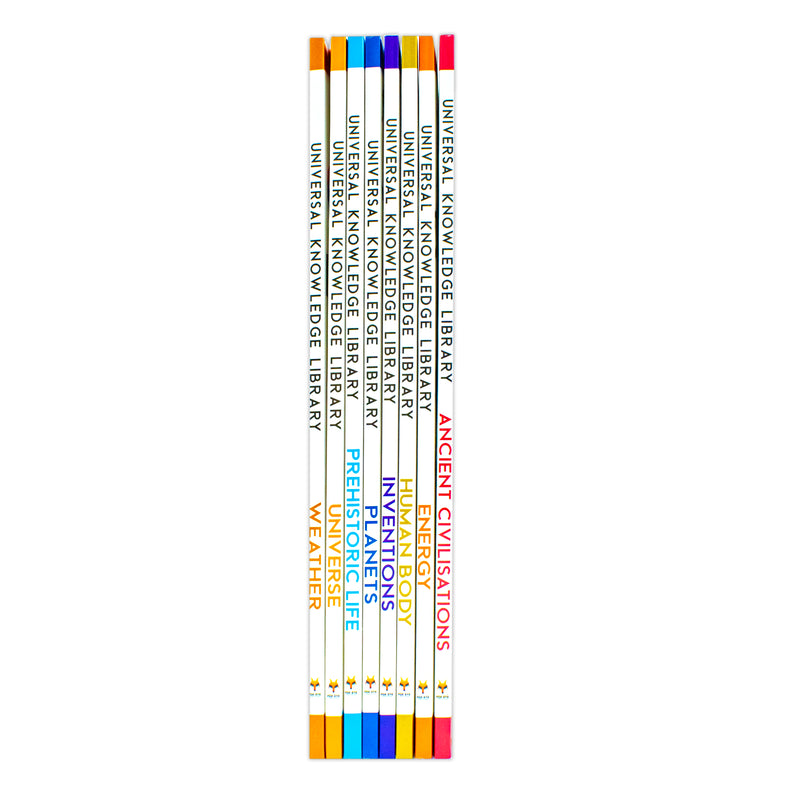 Universal Knowledge Library Science and History 8 Volumes Book Collection Set - The Book Bundle