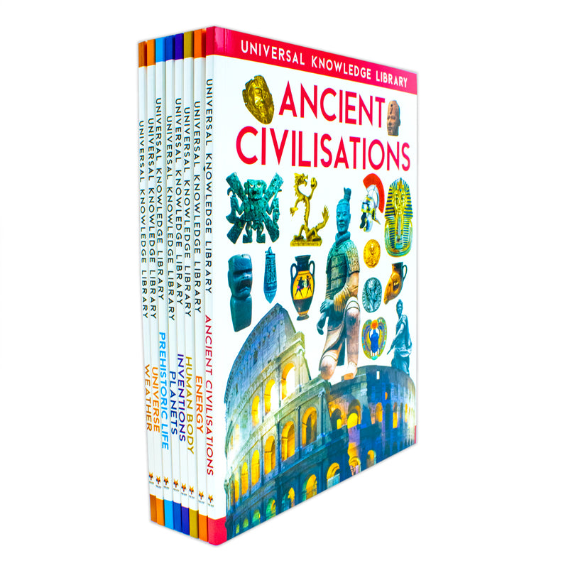 Universal Knowledge Library Science and History 8 Volumes Book Collection Set - The Book Bundle