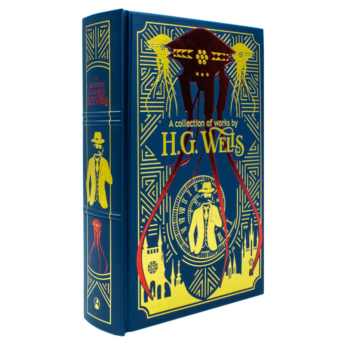 H.G. Wells:A Collection Of Works : Time Machine (Leather-bound) - The Book Bundle
