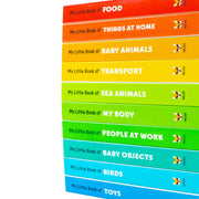 My Little Library 10 Books Set Collection(Toys, Food,Things at home, Baby objects, Sea Animals, Birds, People at Work, My Body, Transport, Baby Animals) Hardcover - The Book Bundle