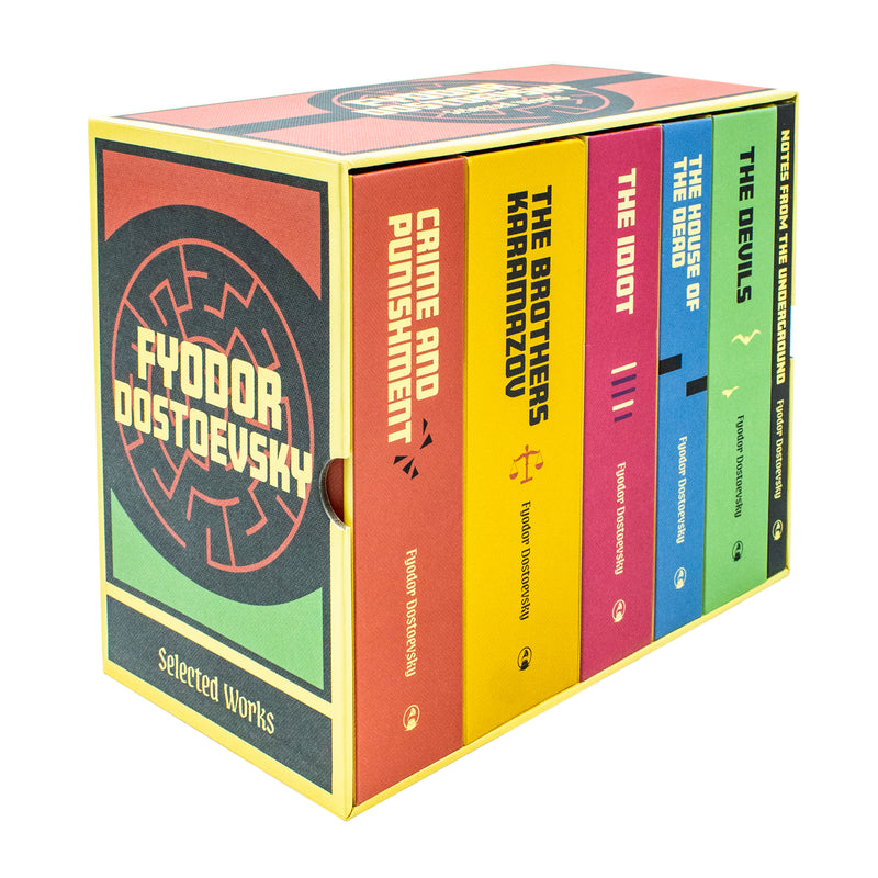 Complete Collection of Fyodor Dostoevsky 6 Hardback Books Box Set - The Book Bundle