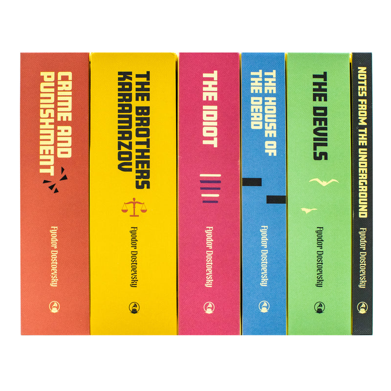 Complete Collection of Fyodor Dostoevsky 6 Hardback Books Box Set - The Book Bundle
