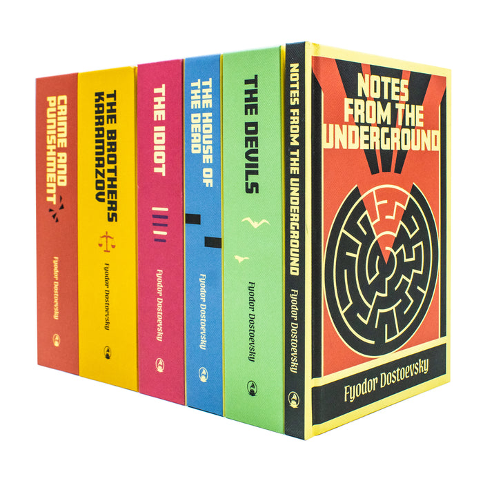 Complete Collection of Fyodor Dostoevsky 6 Hardback Books Box Set - The Book Bundle
