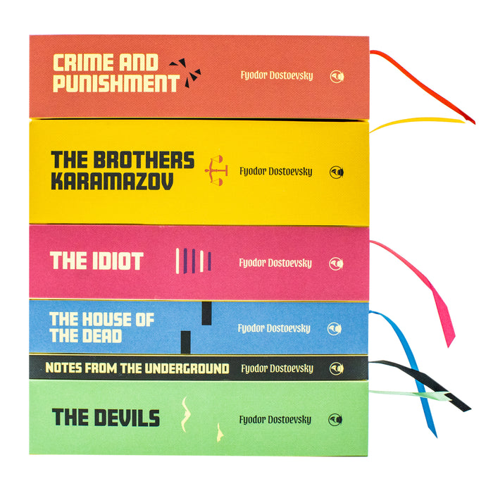 Complete Collection of Fyodor Dostoevsky 6 Hardback Books Box Set - The Book Bundle