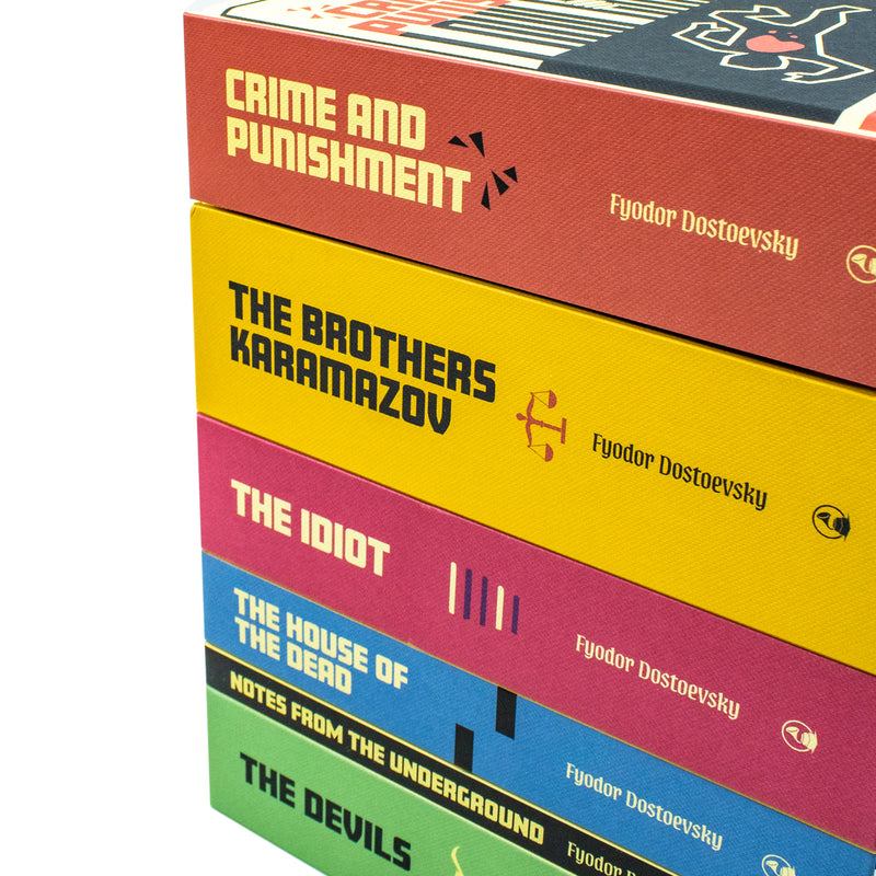 Complete Collection of Fyodor Dostoevsky 6 Hardback Books Box Set - The Book Bundle