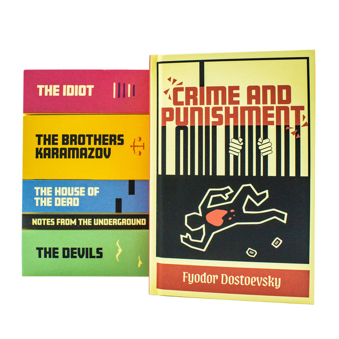 Complete Collection of Fyodor Dostoevsky 6 Hardback Books Box Set - The Book Bundle