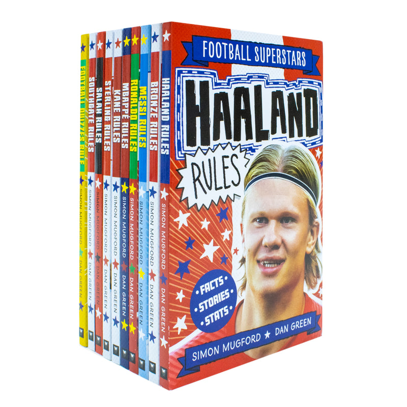 Football Superstars 10 Books Collection Set By Simon Mugford & Dan Green - The Book Bundle