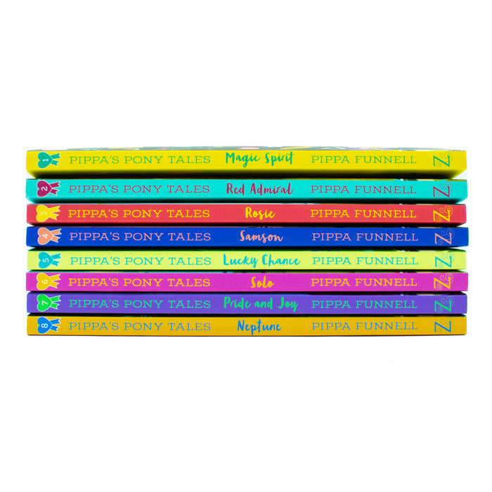 Pippa's Pony Tales 8 Books Collection Set by Pippa Funnell (Magic Spirit, Red Admiral, Rosie, Samson, Lucky Chance, Solo, Pride and Joy, Neptune) - The Book Bundle