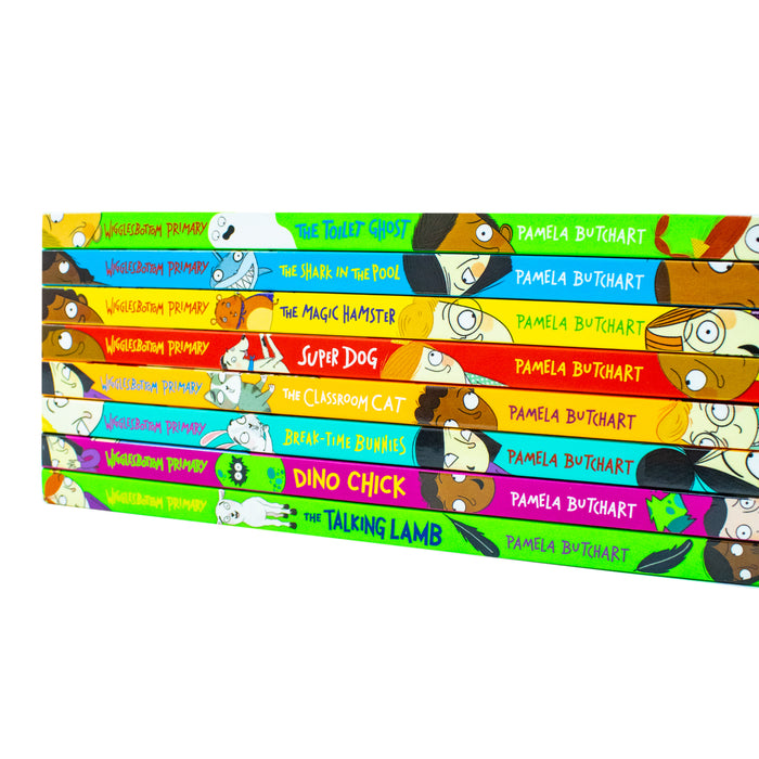 Wigglesbottom Primary Series 8 Books Collection Set By Pamela Butchart (The Toilet Ghost) - The Book Bundle