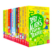 Baby Aliens Series 13 book collection set by Pamela Butchart, Nosy Crow Ltd, featuring colorful book covers and playful alien illustrations.