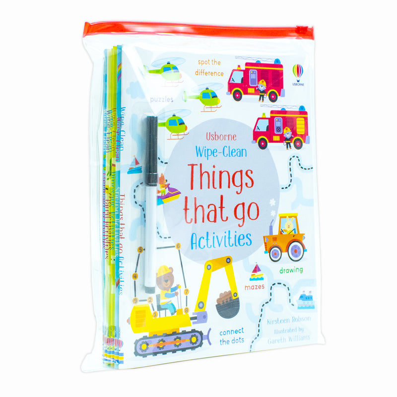 Usborne Wipe Clean Activities 6 Books Collection Set By Kirsteen Robson(Dinosaur Activities) - The Book Bundle
